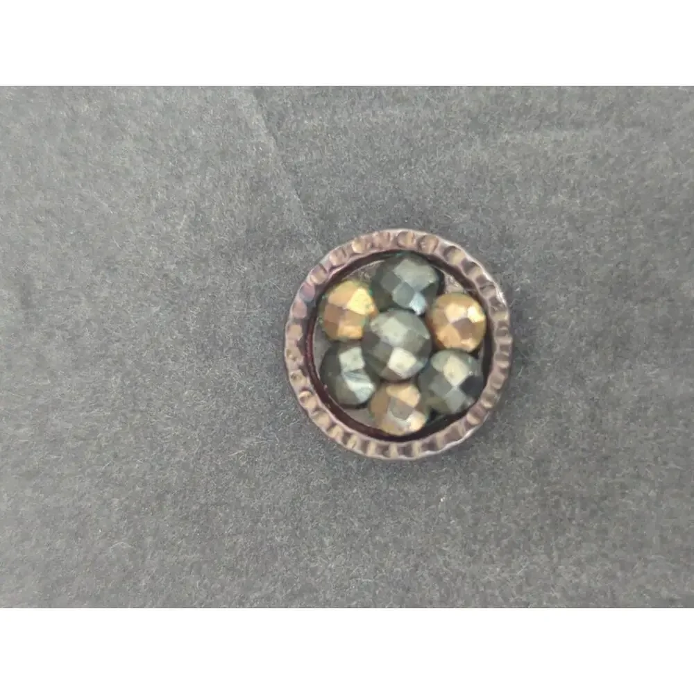 LOT D of 10 Antique Vintage Victorian Brass Mixed Materials Buttons ESTATE FIND